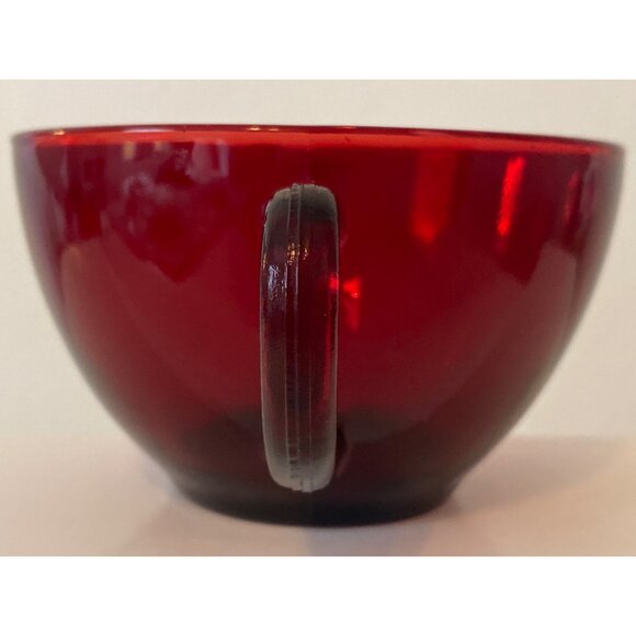 VTG Punch Tea Cup Ruby Red Glass Replacement No Markings - Picture 7 of 10